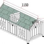 Yellow Eco chicken house with run