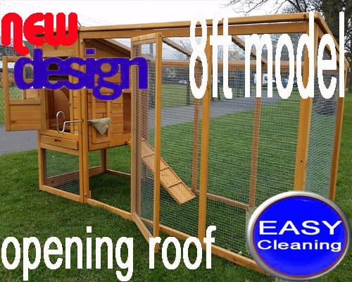 8ft opening roof chicken coop design