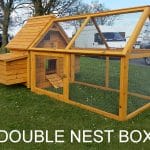 chicken coop with safe chicken run attached