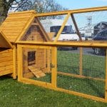 chicken coop with safe chicken run attached