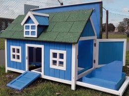 Chicken House Barn Blue Design