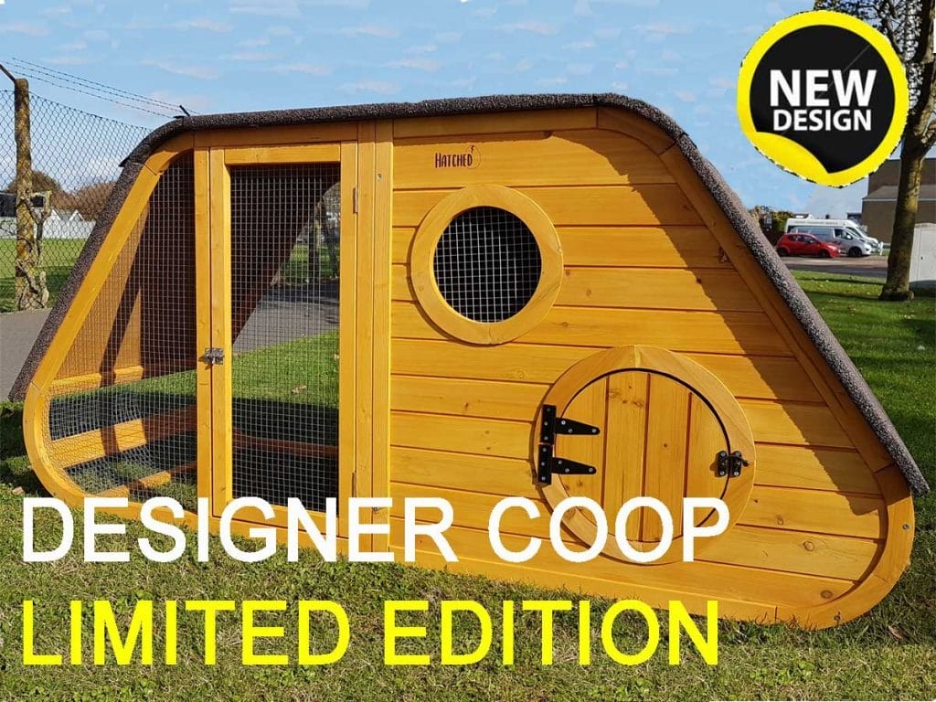 chicken coop with curved roof and circular door