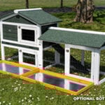 The Smokey XL Green Rabbit Hutch