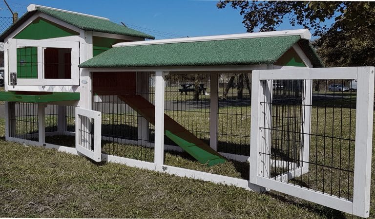 rabbit hutch smokey xl design green open