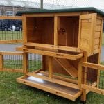 two tier hutch with ramp and opening roof