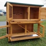 two tier hutch with ramp and opening roof