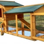 XXL raised, wooden rabbit hutch with ramp and run