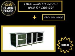 Thumper XL Rabbit Hutch Green | Welfare Standard Approved